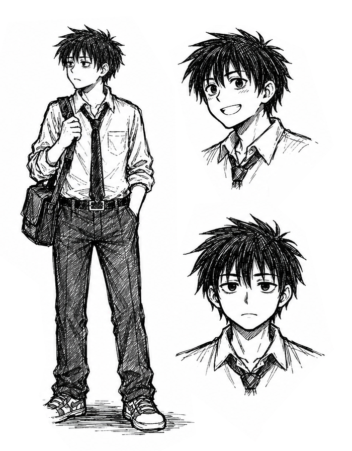 Hiroshi manga character study